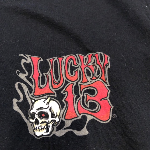 Lucky 13 “est 1991”, Black, “Hell Bent for Speed”, Tshirt, Large, Like New!!! - Picture 2 of 6